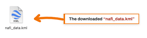 downloaded file appear as nafi_data kml
